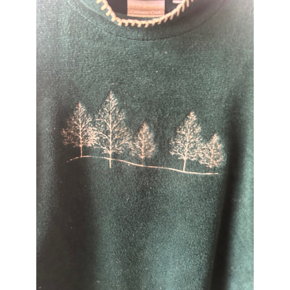Coldwater Creek Forest Trees Mock Neck Fleece Sweater Green
Grandmacore - Picture 4 of 8